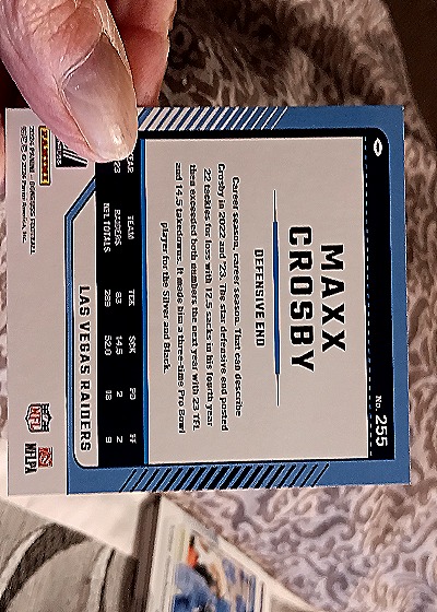 2024 Panini Donruss #255 Maxx Crosby — back