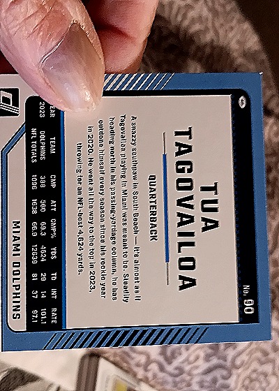2024 Donruss #90 Tua Tagovailoa — back