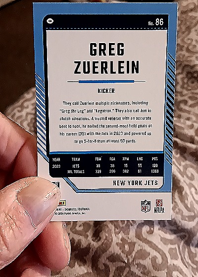 2023 Donruss #86 Greg Zuerlein — back