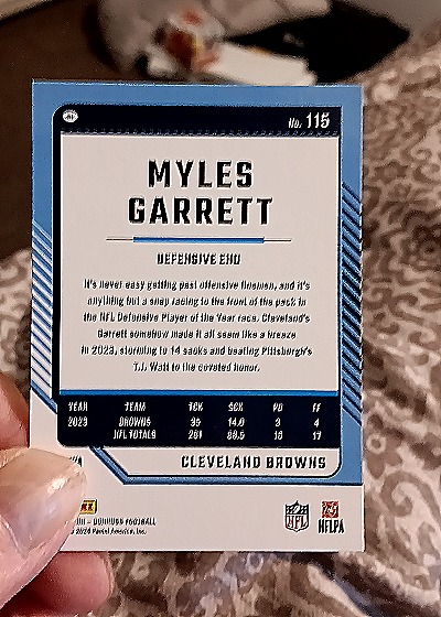 2024 Panini Donruss #115 Myles Garrett — back