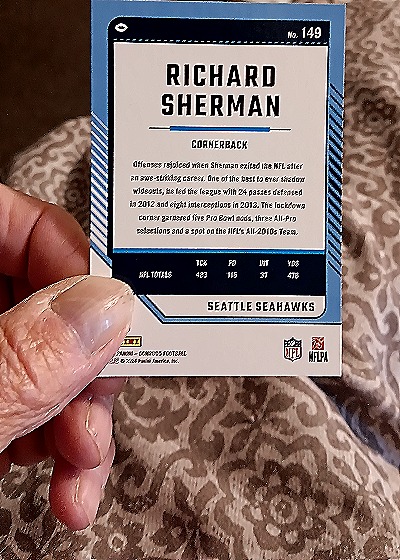 2024 Donruss #149 Richard Sherman Seattle Seahawks — back