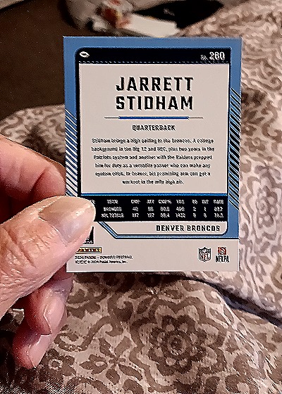 2024 Panini Donruss #260 Jarrett Stidham — back