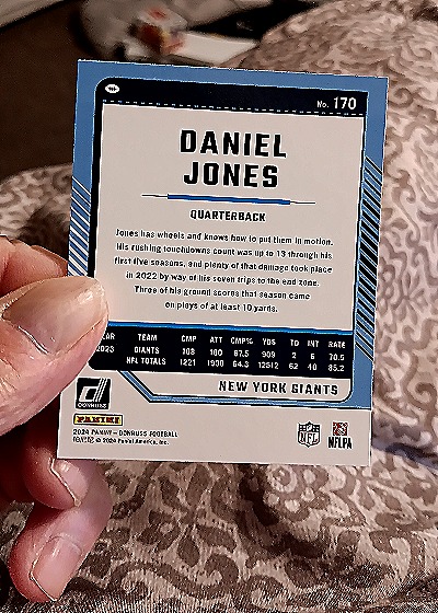 2024 Donruss #170 Daniel Jones — back
