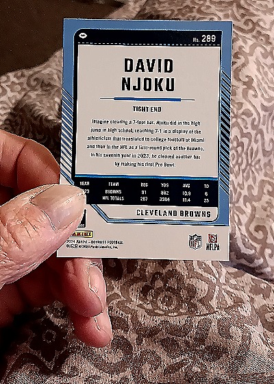 2024 Panini Donruss #289 David Njoku — back