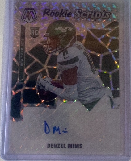 2020 Panini Mosaic Rookie Scripts #Denzel Mims — front