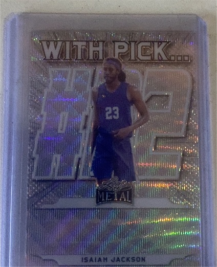 2022 Leaf Metal With Pick #WP-IJ1 Isaiah Jackson — front