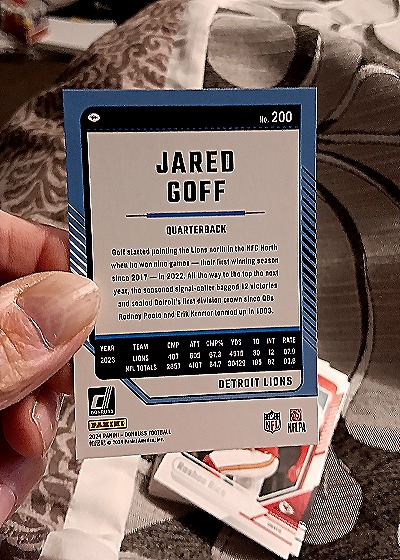 2024 Panini Donruss #200 Jared Goff — back