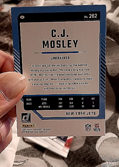 2024 Donruss #262 C.J. Mosley — back