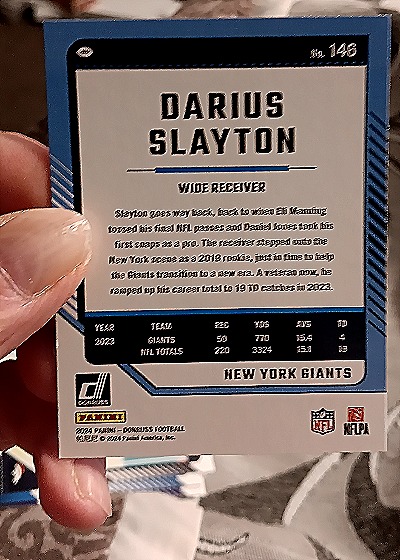 2024 Donruss #148 Darius Slayton — back