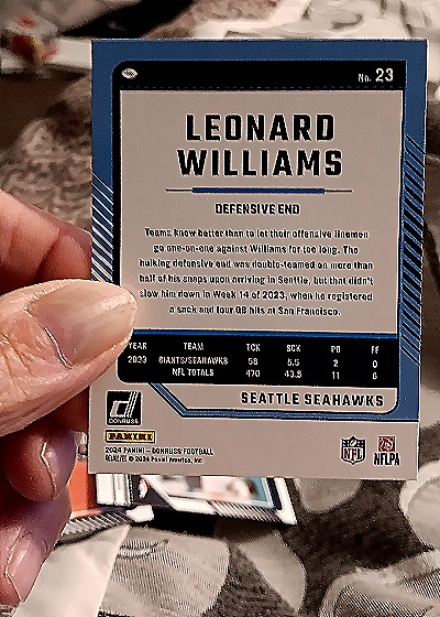 2024 Donruss #23 Leonard Williams — back