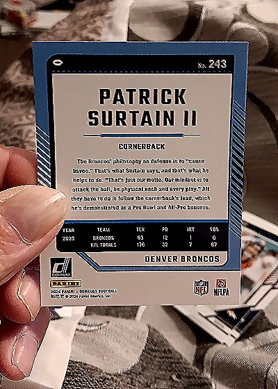 2024 Panini Donruss #243 Patrick Surtain II — back