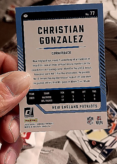 2024 Donruss Football #77 Christian Gonzalez — back