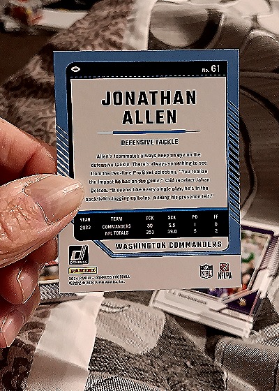 2024 Panini Donruss #61 Jonathan Allen — back