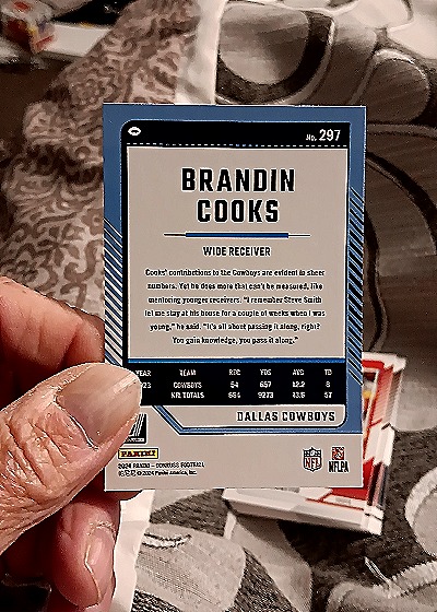 2024 Panini Donruss #297 Brandin Cooks — back