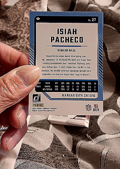 2024 Donruss #27 Isiah Pacheco — back