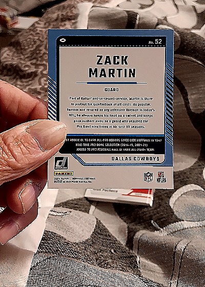 2024 Donruss #52 Zack Martin — back