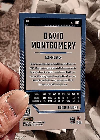 2024 Donruss #101 David Montgomery — back