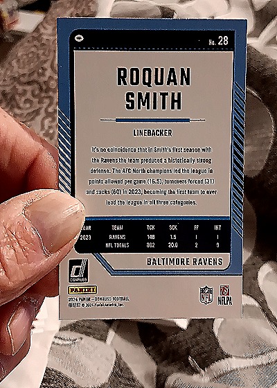 2024 Donruss #28 Roquan Smith — back