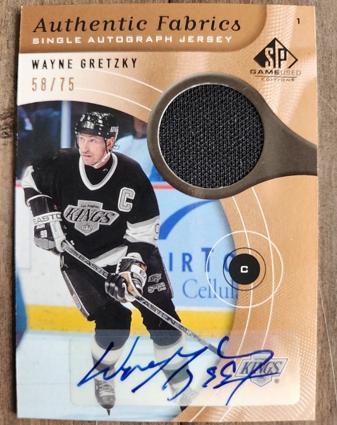 2005-06 Upper Deck SP Game Used Authentic Fabrics #1 Wayne Gretzky — front