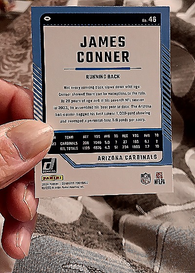 2024 Panini Donruss #46 James Conner — back