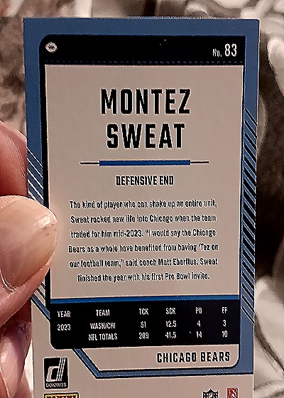 2024 Donruss #83 Montez Sweat — back