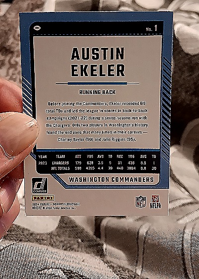 2024 Panini Donruss #1 Austin Ekeler — back