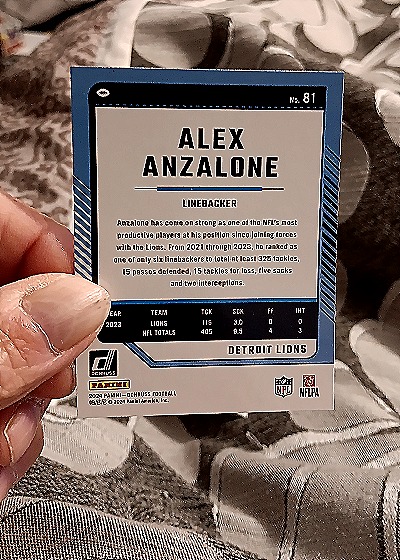 2024 Donruss #81 Alex Anzalone — back