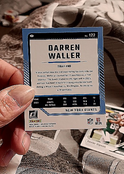 2024 Donruss #122 Darren Waller — back