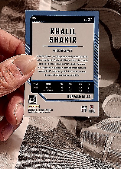 2024 Panini Donruss #37 Khalil Shakir — back
