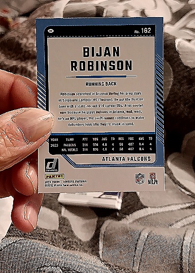 2024 Donruss #162 Bijan Robinson — back