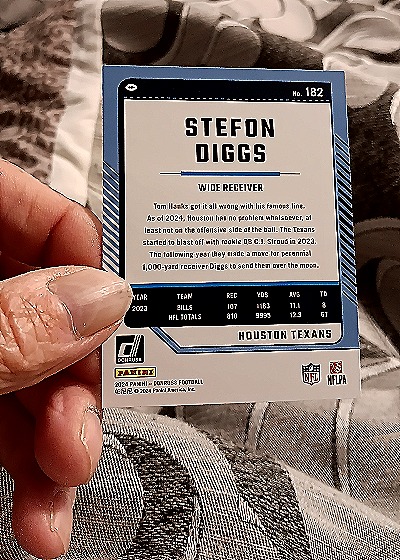 2024 Panini Donruss #182 Stefon Diggs — back
