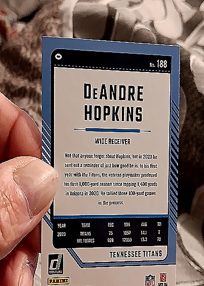 2024 Donruss #188 DeAndre Hopkins — back