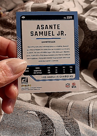 2024 Donruss #226 Asante Samuel Jr. — back