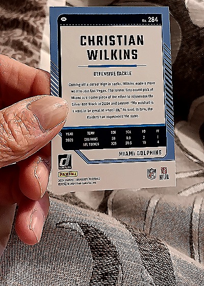 2024 Donruss #284 Christian Wilkins — back