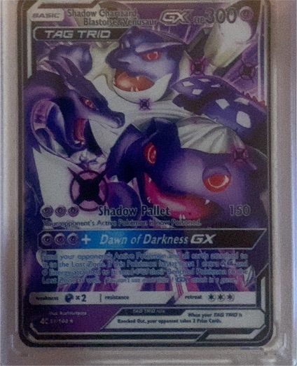 2021 Pokemon SM194 Shadow Charizard Blastoise Venusaur GX Tag Trio — front