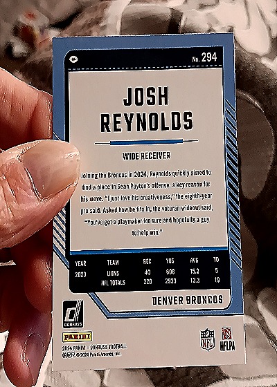 2024 Panini Donruss #294 Josh Reynolds — back