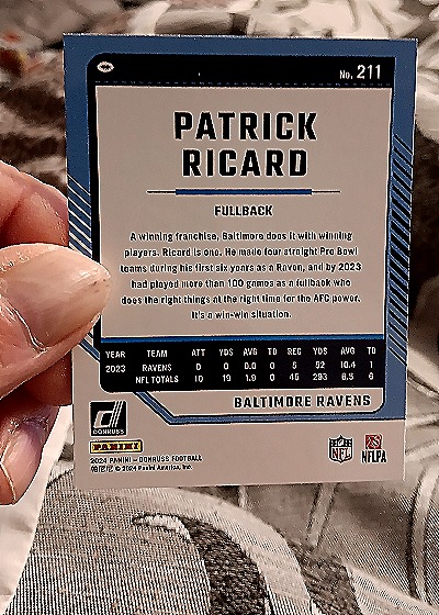 2024 Donruss #211 Patrick Ricard — back