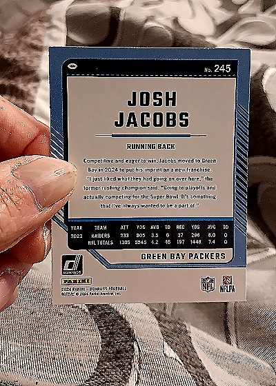 2024 Donruss #245 Josh Jacobs — back