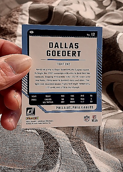 2024 Donruss #12 Dallas Goedert — back