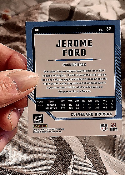 2024 Donruss #136 Jerome Ford — back