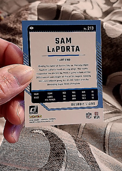 2024 Donruss #213 Sam LaPorta — back