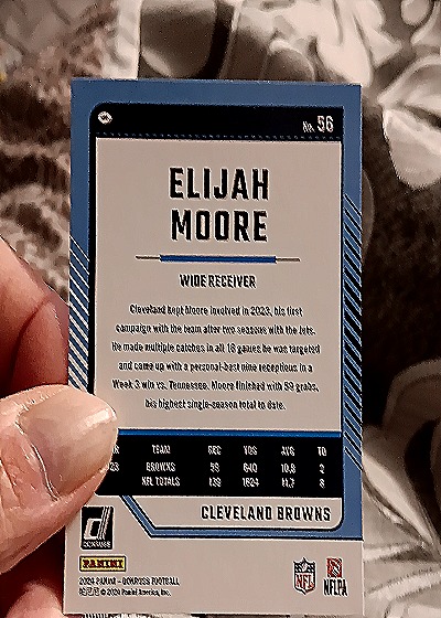 2024 Panini Donruss #1259 Elijah Moore — back