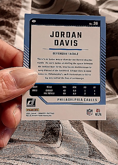2024 Panini Donruss #36 Jordan Davis — back
