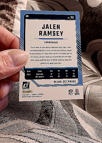 2024 Panini Donruss #59 Jalen Ramsey — back