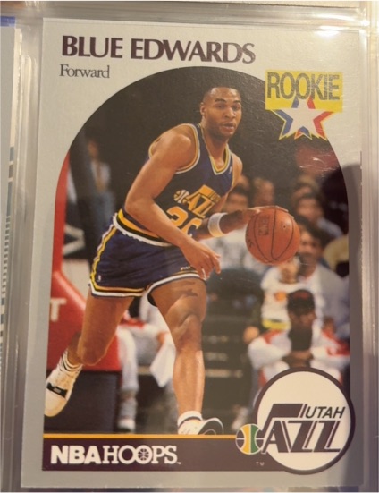 1990-91 Hoops #288 Blue Edwards — front