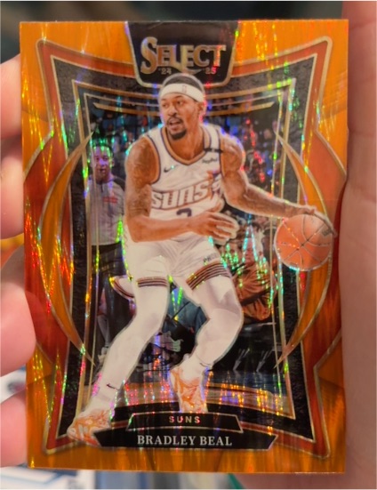 2024-25 Panini Select #12 Bradley Beal Orange Flash Prizm Concourse — front