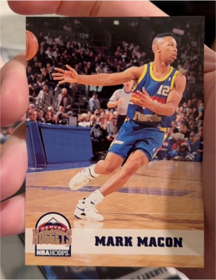 1993-94 NBA Hoops #55 Mark Macon — front