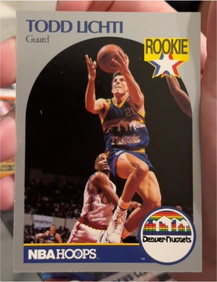1990-91 NBA Hoops #98 Todd Lichti — front