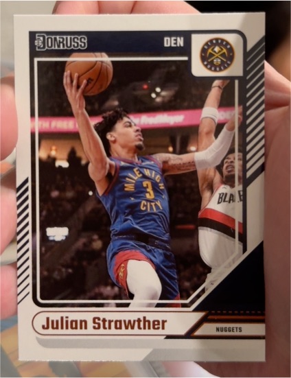 2024-25 Donruss #182 Julian Strawther Denver Nuggets — front