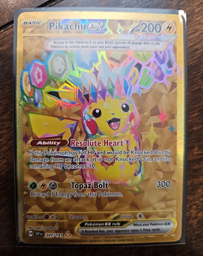 2024 Pokémon SV08 Surging Sparks #247/191 Pikachu ex — front